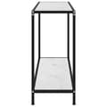 Miniatyrbillede 3 af 7: vidaXL konsolbord 100x35x75 cm hærdet glas hvid