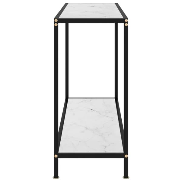 vidaXL konsolbord 100x35x75 cm hærdet glas hvid