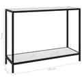 Miniatyrbillede 6 af 7: vidaXL konsolbord 100x35x75 cm hærdet glas hvid