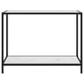 Miniatyrbillede 2 af 7: vidaXL konsolbord 100x35x75 cm hærdet glas hvid