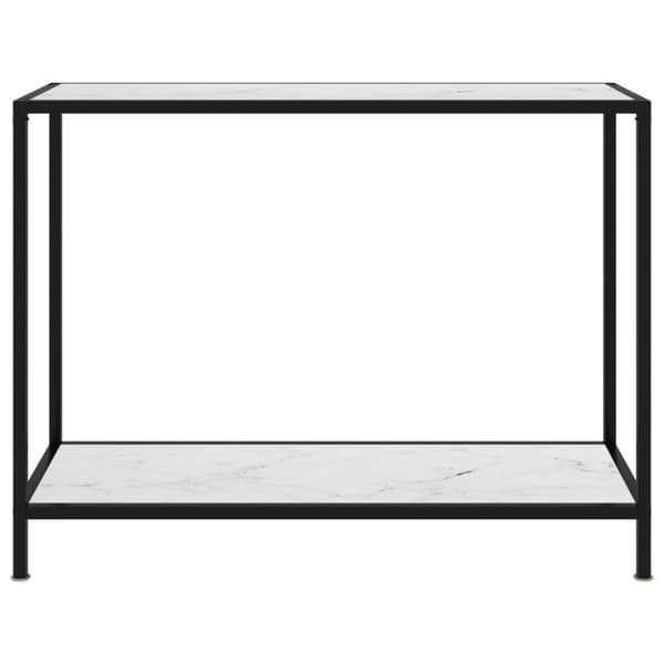 vidaXL konsolbord 100x35x75 cm hærdet glas hvid