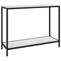 Miniatyrbillede 1 af 7: vidaXL konsolbord 100x35x75 cm hærdet glas hvid