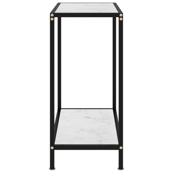 vidaXL Konsollbord hvit 60x35x75 cm herdet glass
