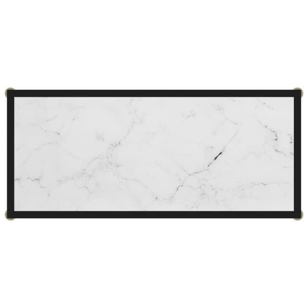 vidaXL Konsollbord hvit 80x35x75 cm herdet glass