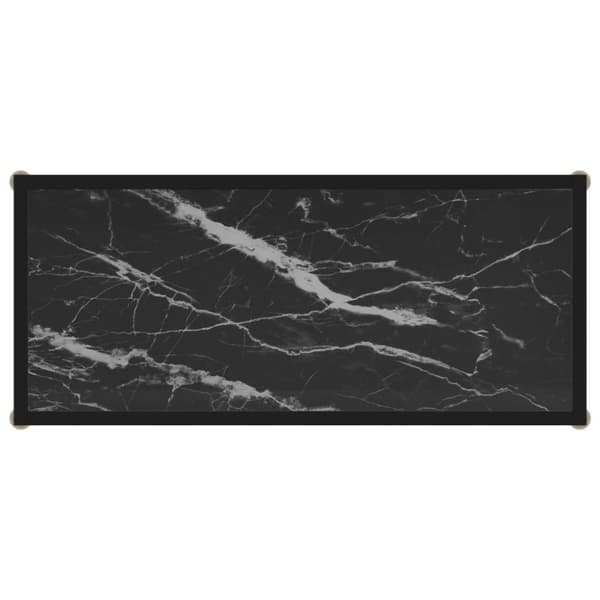 vidaXL Konsolipöytä musta 80x35x75 cm karkaistu lasi