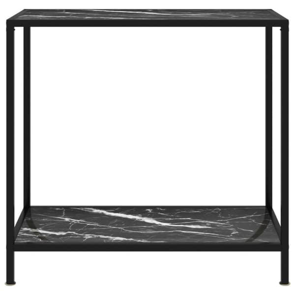 vidaXL Konsolipöytä musta 80x35x75 cm karkaistu lasi