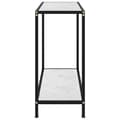 Miniatyrbillede 3 af 7: vidaXL konsolbord 80x35x75 cm hærdet glas hvid
