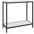 Miniatyrbillede 6 af 7: vidaXL konsolbord 80x35x75 cm hærdet glas hvid
