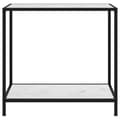 Miniatyrbillede 2 af 7: vidaXL konsolbord 80x35x75 cm hærdet glas hvid