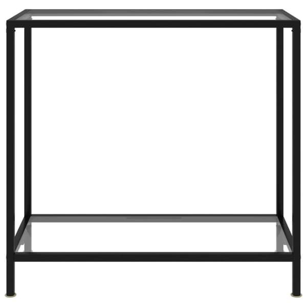 vidaXL konsolbord 80x35x75 cm hærdet glas transparent
