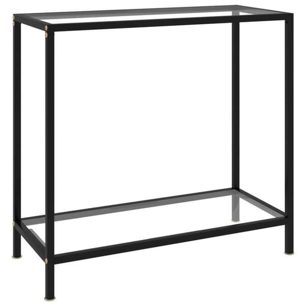 vidaXL konsolbord 80x35x75 cm hærdet glas transparent