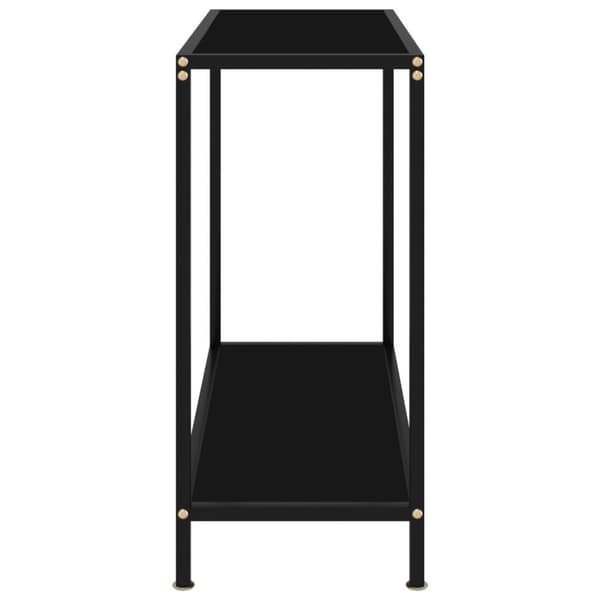 vidaXL konsolbord 80x35x75 cm hærdet glas sort