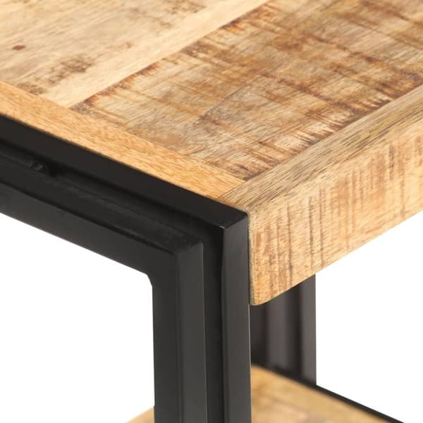 vidaXL Sidobord 40x30x40 cm massivt grovt mangoträ