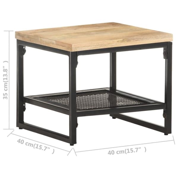 vidaXL sidebord 40x40x35 cm massivt mangotræ