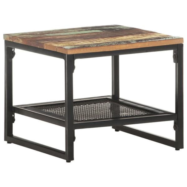 vidaXL sidebord 40x40x35 cm massivt genbrugstræ