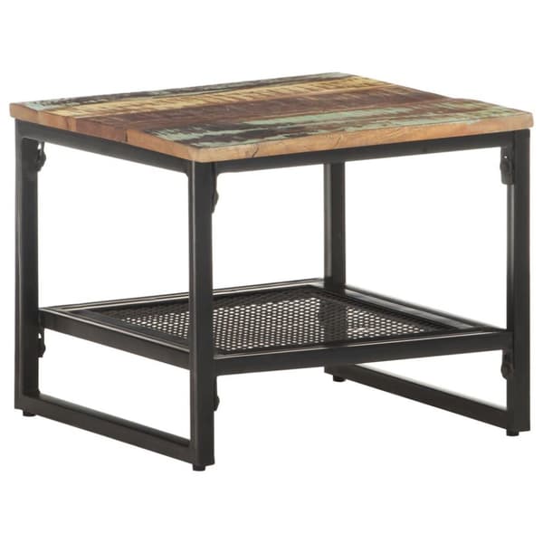 vidaXL Sidebord 40x40x35 cm gjenvunnet heltre