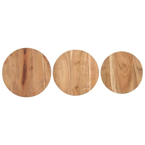 vidaXL Sidebord 3 stk heltre akasie