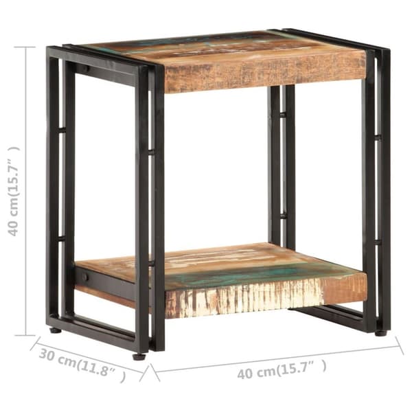 vidaXL sidebord 40x30x40 cm massivt genbrugstræ