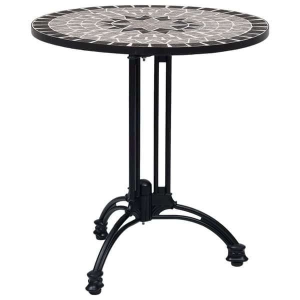 vidaXL Bordben til bistrobord svart Ø60x72 cm støpt aluminium