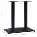 Miniatyrbilde 7 av 8: vidaXL Bordben til bistrobord svart 70x40x72 cm støpejern