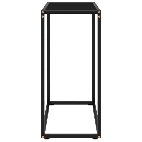 vidaXL Avlastningsbord svart 60x35x75 cm härdat glas