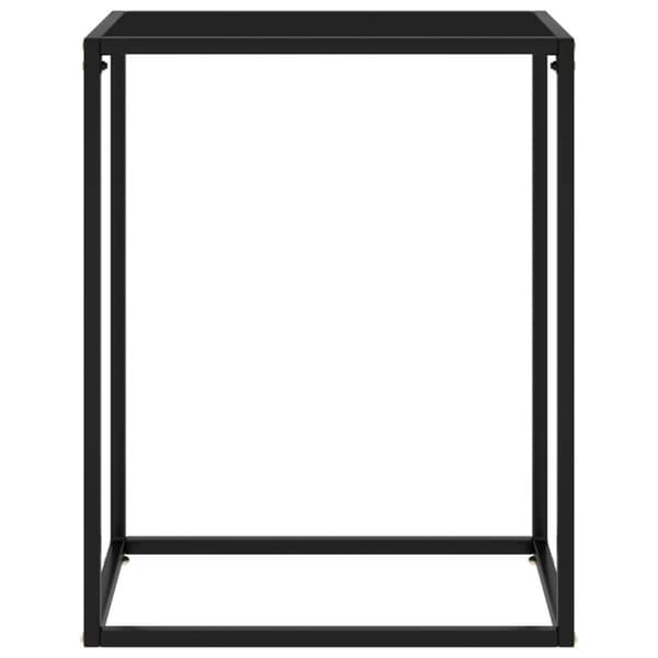 vidaXL Avlastningsbord svart 60x35x75 cm härdat glas