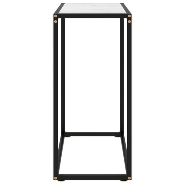 vidaXL Konsolbord vit 60x35x75 cm härdat glas