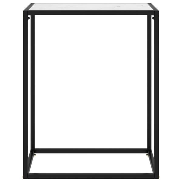 vidaXL Konsolbord vit 60x35x75 cm härdat glas