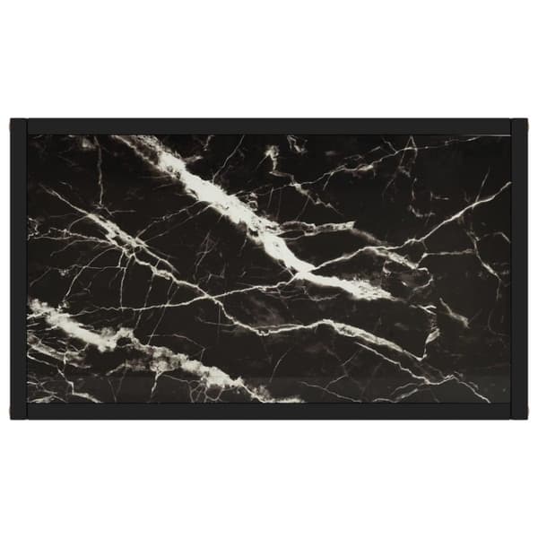 vidaXL Konsollbord svart 60x35x75 cm herdet glass