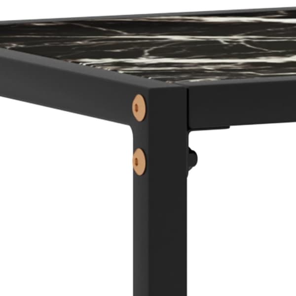 vidaXL Konsollbord svart 60x35x75 cm herdet glass