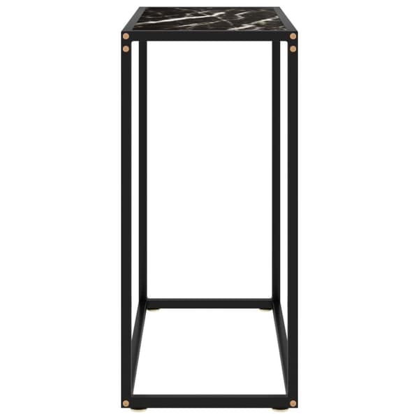 vidaXL konsolbord 60x35x75 cm hærdet glas sort