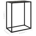 Miniatyrbillede 6 af 7: vidaXL konsolbord 60x35x75 cm hærdet glas sort