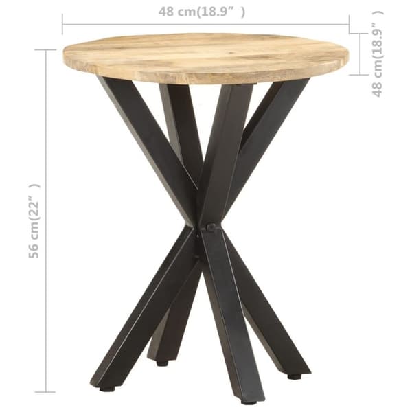 vidaXL Sidebord 48x48x56 cm heltre mango