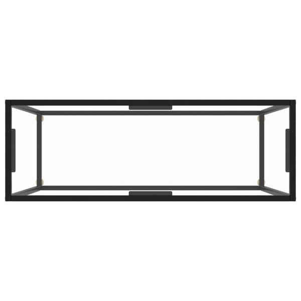 vidaXL konsolbord 100x35x75 cm hærdet glas transparent