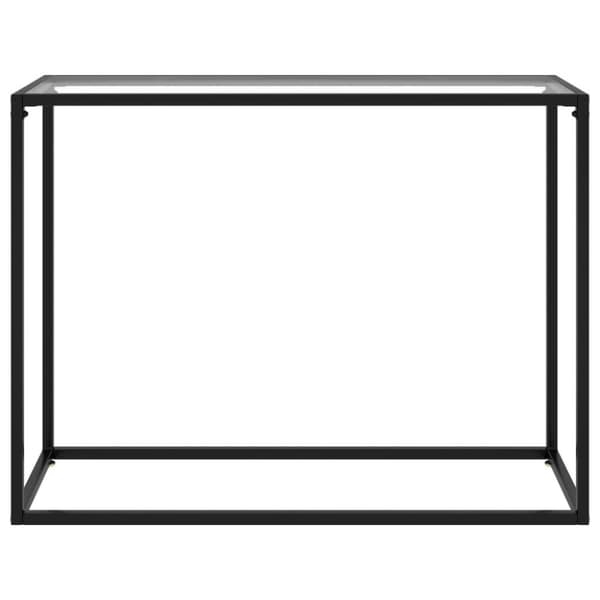 vidaXL konsolbord 100x35x75 cm hærdet glas transparent