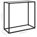 Miniatyrbillede 6 af 7: vidaXL konsolbord 80x35x75 cm hærdet glas transparent