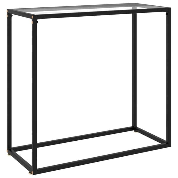 vidaXL konsolbord 80x35x75 cm hærdet glas transparent