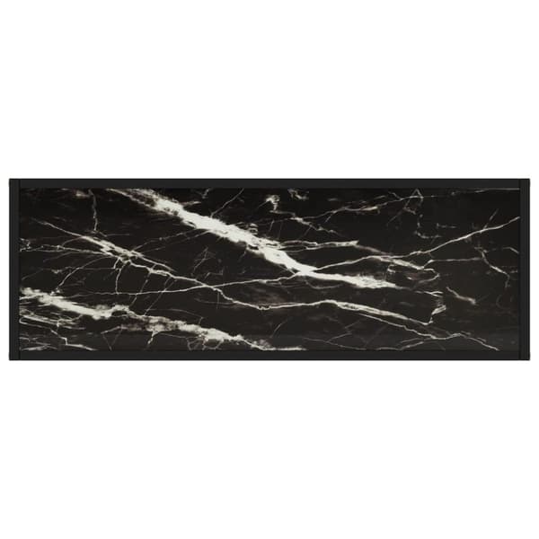vidaXL Konsollbord svart 100x35x75 cm herdet glass