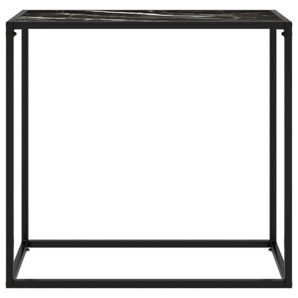 vidaXL Konsolbord svart 80x35x75 cm härdat glas