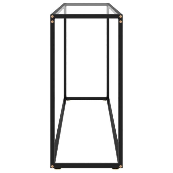 vidaXL Konsollbord gjennomsiktig 120x35x75 cm herdet glass