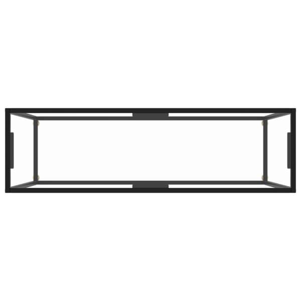 vidaXL Konsollbord gjennomsiktig 120x35x75 cm herdet glass
