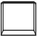 Miniatyrbild 2 av 7: vidaXL Konsolbord svart 80x35x75 cm härdat glas