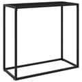 Miniatyrbild 1 av 7: vidaXL Konsolbord svart 80x35x75 cm härdat glas