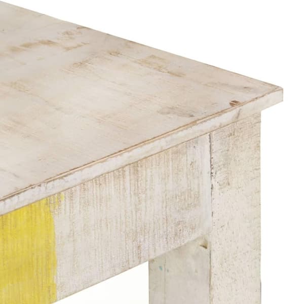 vidaXL konsolbord 115x35x77 cm ru mangotræ hvid
