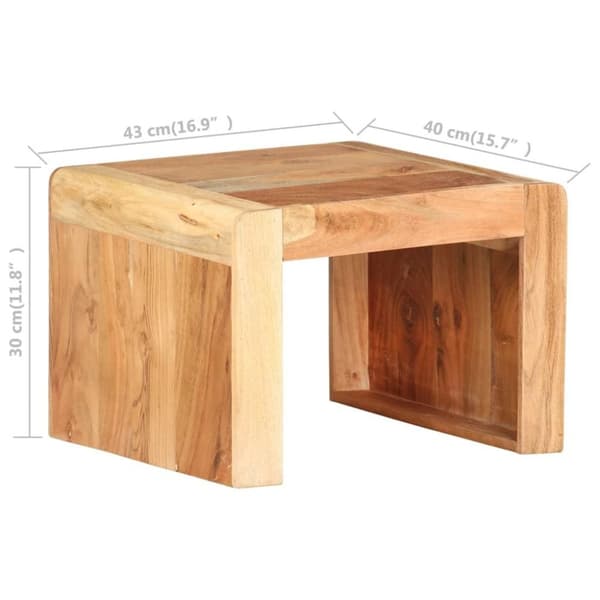 vidaXL Sidebord 43x40x30 cm heltre akasie