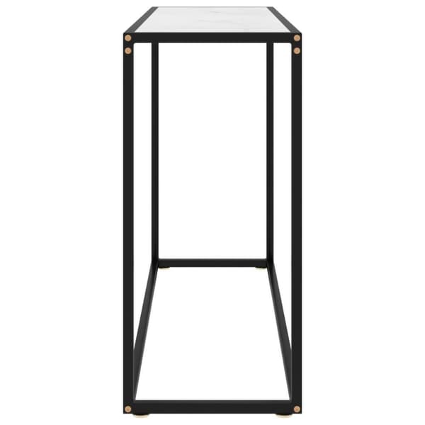 vidaXL Konsolbord vit 100x35x75 cm härdat glas