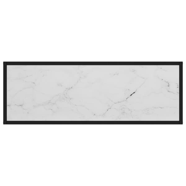 vidaXL Konsolbord vit 100x35x75 cm härdat glas