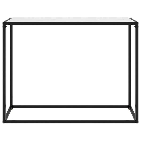 vidaXL Konsolbord vit 100x35x75 cm härdat glas