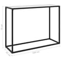 Miniatyrbillede 6 af 7: vidaXL konsolbord 100x35x75 cm hærdet glas hvid
