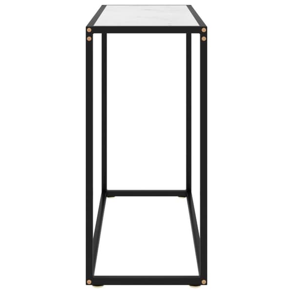 vidaXL Konsolipöytä valkoinen 80x35x75 cm karkaistu lasi